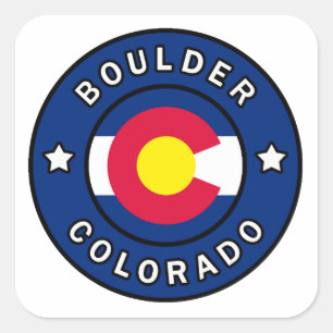 Boulder Colorado Square Sticker