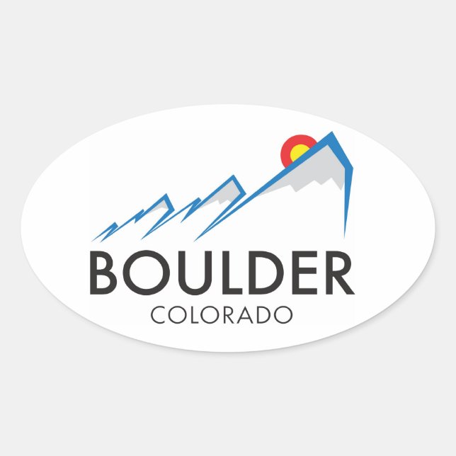 Boulder Colorado Sticker - Oval (Front)