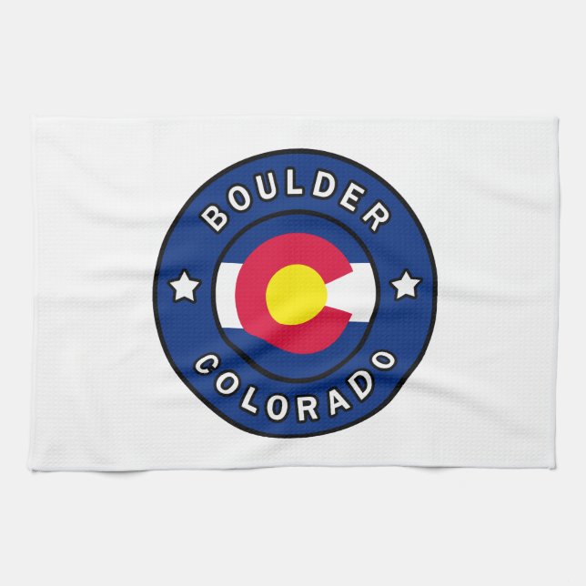 Boulder Colorado Tea Towel (Horizontal)