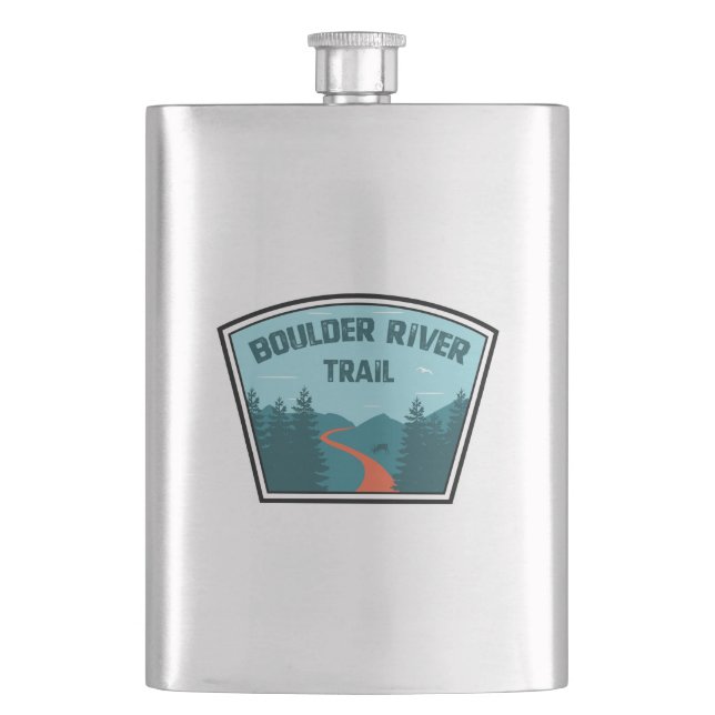 Boulder River Trail Washington Hip Flask (Front)