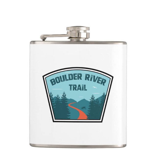 Boulder River Trail Washington Hip Flask (Front)