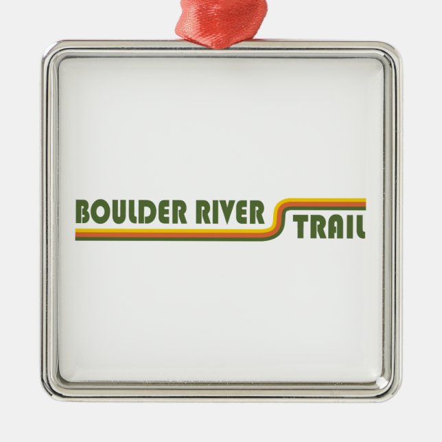 Boulder River Trail Washington Metal Ornament (Front)