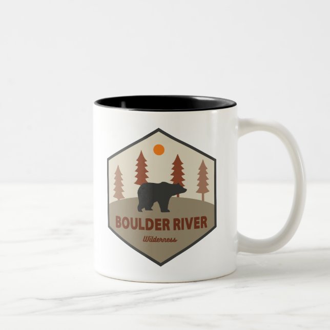 Boulder River Wilderness Washington Bear Two-Tone Coffee Mug (Right)