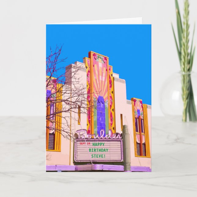 Boulder Theatre Customisable Markee Card (Front)