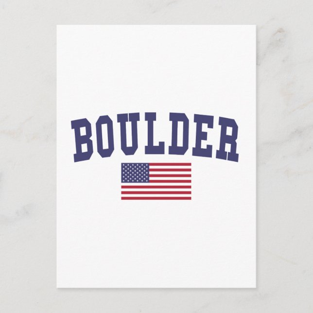 Boulder US Flag Postcard (Front)