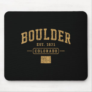 Boulder vintage sports colorado athletic throwback mouse pad