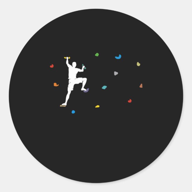 Boulder Wall Boulder Hall Climber Gift Classic Round Sticker (Front)