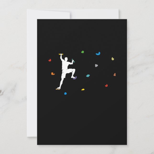 Boulder Wall Boulder Hall Climber Gift Invitation (Front)