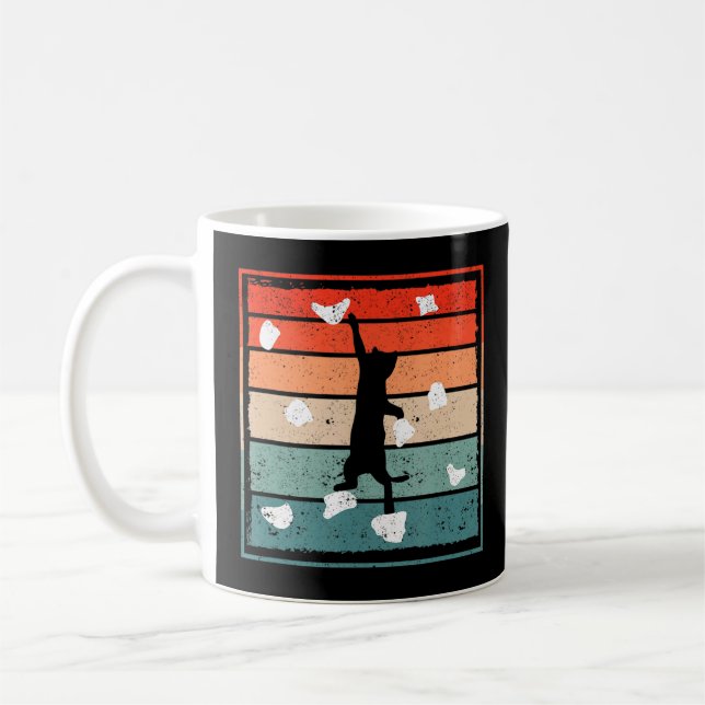 Bouldering Cat Climber Cute Kitten Cats Rock Climb Coffee Mug (Left)
