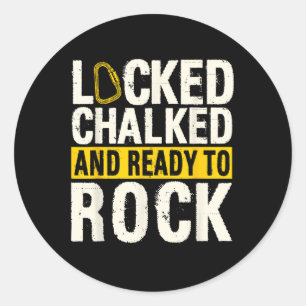 Bouldering Climber Boulderer Artificial Rock Climb Classic Round Sticker