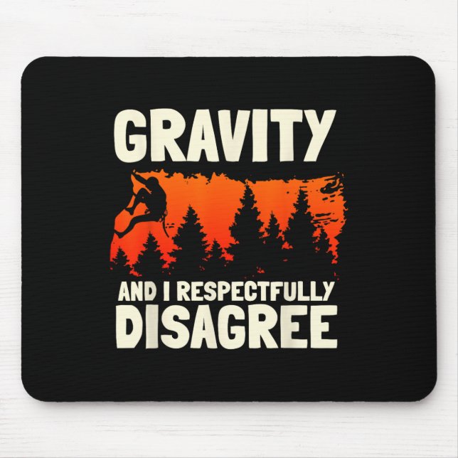 Bouldering Climber Boulderer Artificial Rock Climb Mouse Pad (Front)