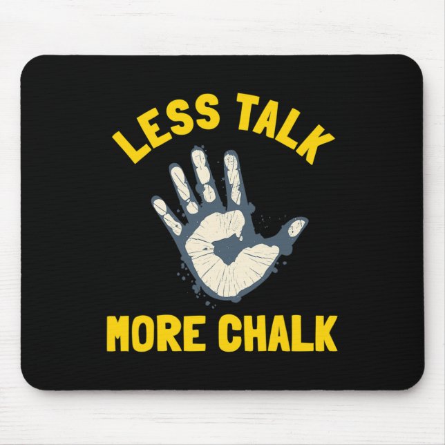 Bouldering Climber Chalk Boulderer Artificial Rock Mouse Pad (Front)