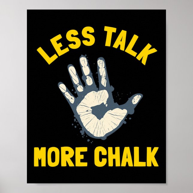 Bouldering Climber Chalk Boulderer Artificial Rock Poster (Front)