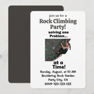 Bouldering Climber Solving Problem Rock Climbing  Invitation