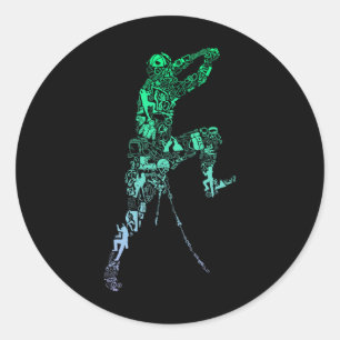 Bouldering For Climber Boys Climbing Classic Round Sticker
