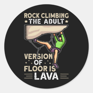 Bouldering Funny Rock Climbing _2 Classic Round Sticker