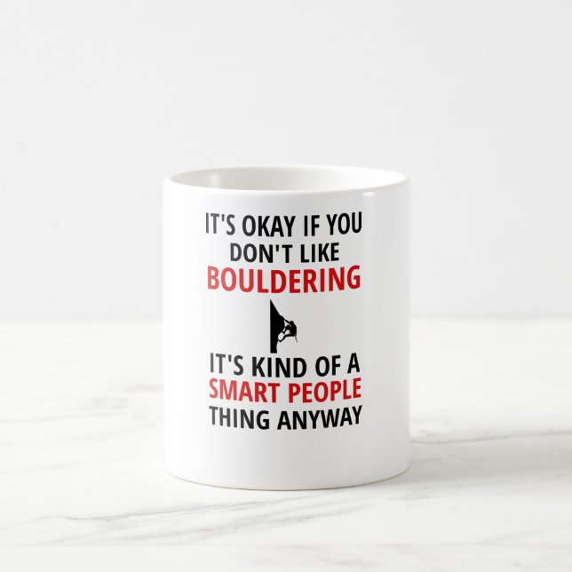 Bouldering Gifts | Boulderer Rock Climbing Boulder Coffee Mug (Center)