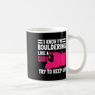 Bouldering Girls Climber Boulderer Artificial Rock Coffee Mug