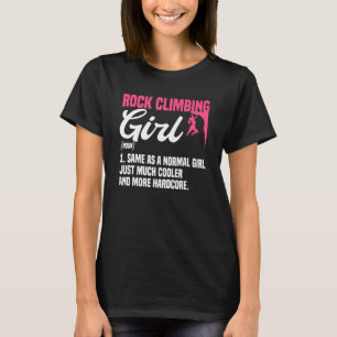 Bouldering Girls Climber Boulderer Artificial Rock T-Shirt