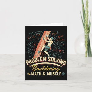 Bouldering Math & Muscle Problem Solving Climb Thank You Card