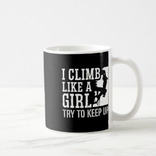 Bouldering Mountain Climber Rock Climbing Girl Coffee Mug
