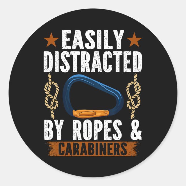 Bouldering Mountain Climbing  Classic Round Sticker (Front)