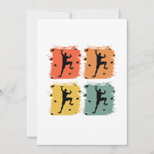 Bouldering Retro Pop Art Climbing Equipment Invitation