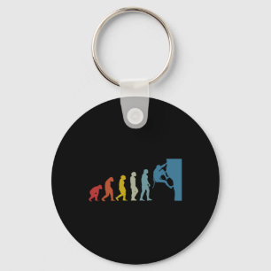 Bouldering Rock Climbing Evolution Dad Key Ring