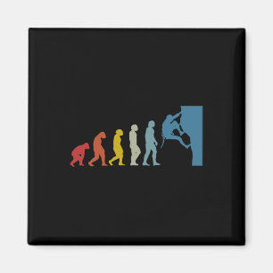 Bouldering Rock Climbing Evolution Dad Magnet