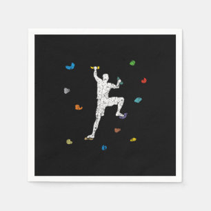 Bouldering Wall Climber Gift Idea Napkin
