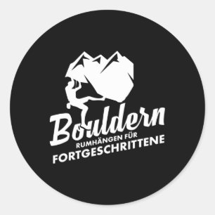 Bouldern Hanging Boulderer Climbing Mountaineering Classic Round Sticker