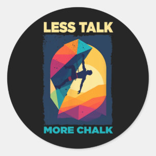 Bouldern Retro Mountain Climbing Mountaineering Bo Classic Round Sticker