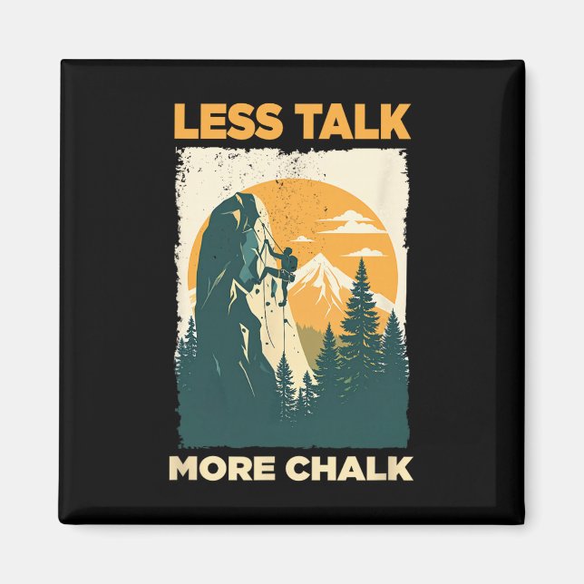 Bouldern Retro Mountain Climbing Mountaineering Bo Magnet (Front)