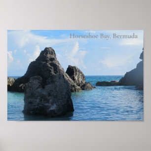 Boulders in Horseshoe Bay, Bermuda Poster