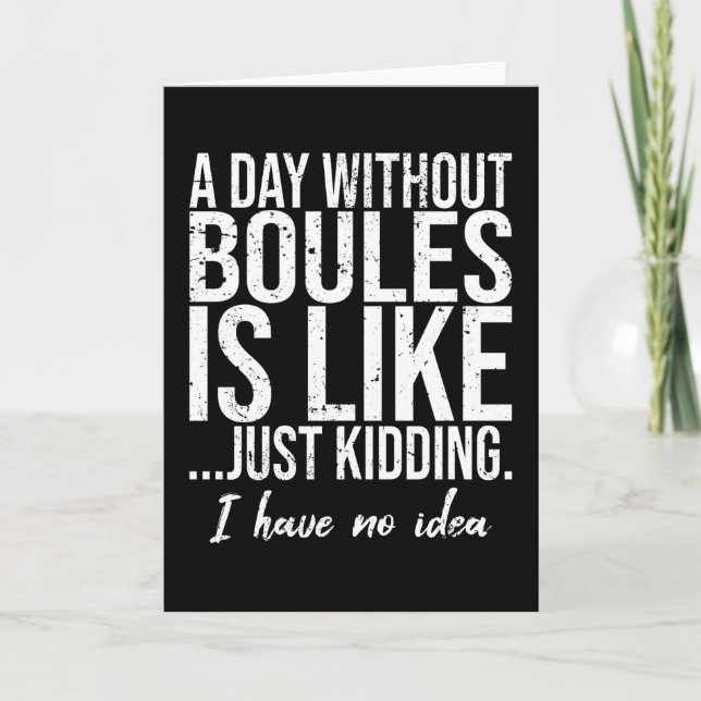 Boules funny sports gift idea card (Front)