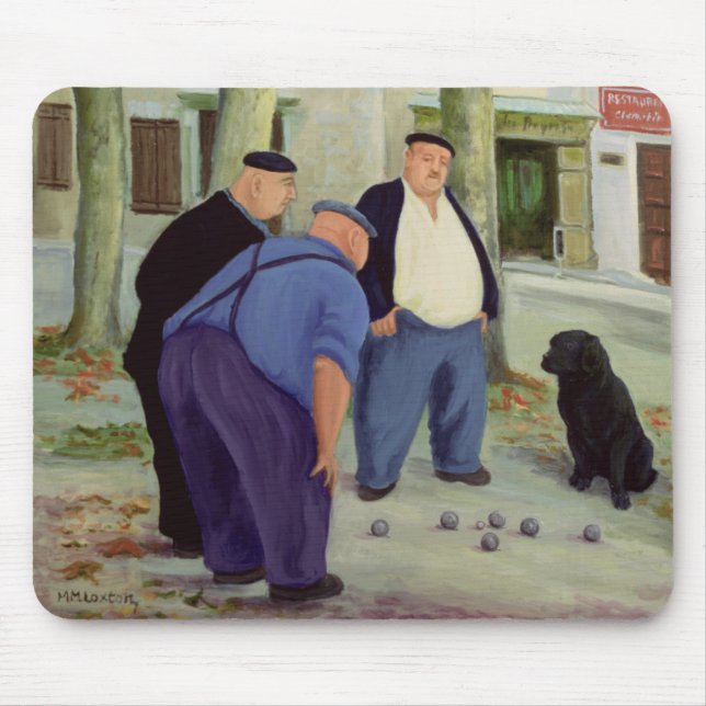 Boules Players Mouse Pad (Front)