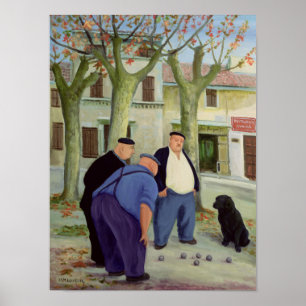 Boules Players Poster