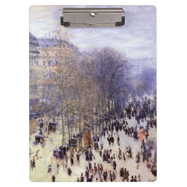 Boulevard des Capucines by Claude Monet, Fine Art Clipboard (Front)
