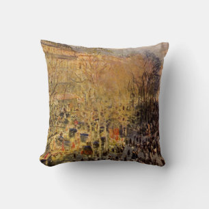 Boulevard des Capucines by Claude Monet, Fine Art Cushion