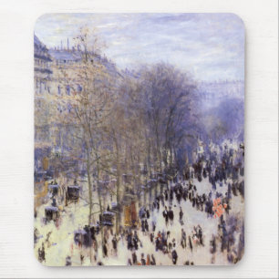 Boulevard des Capucines by Claude Monet, Fine Art Mouse Pad