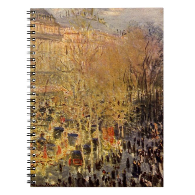 Boulevard des Capucines by Claude Monet, Fine Art Notebook (Front)