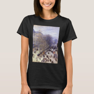 Boulevard des Capucines by Claude Monet, Fine Art T-Shirt