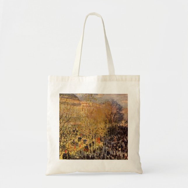 Boulevard des Capucines by Claude Monet, Fine Art Tote Bag (Front)