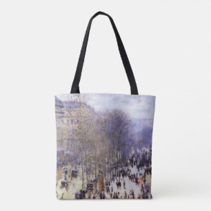 Boulevard des Capucines by Claude Monet, Fine Art Tote Bag