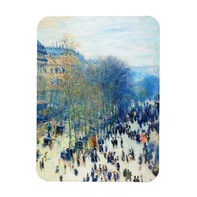 Boulevard des Capucines Claude Monet fine art Magnet (Vertical)