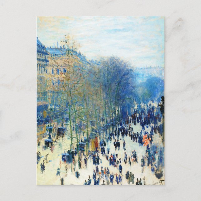 Boulevard des Capucines Claude Monet fine art Postcard (Front)