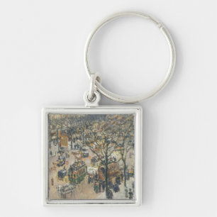 Boulevard des Italiens, Morning, Sunlight, 1897 Key Ring