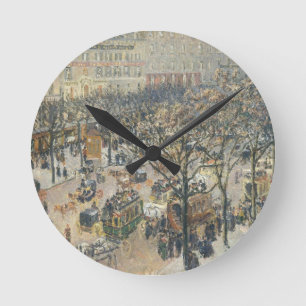 Boulevard des Italiens, Morning, Sunlight, 1897 Round Clock