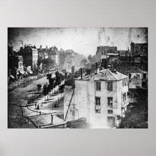 Boulevard du Temple, by Daguerre, historic photo Poster