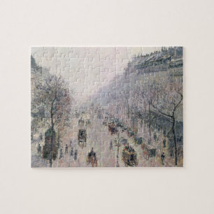 Boulevard Montmartre, 1897 (oil on canvas) Jigsaw Puzzle